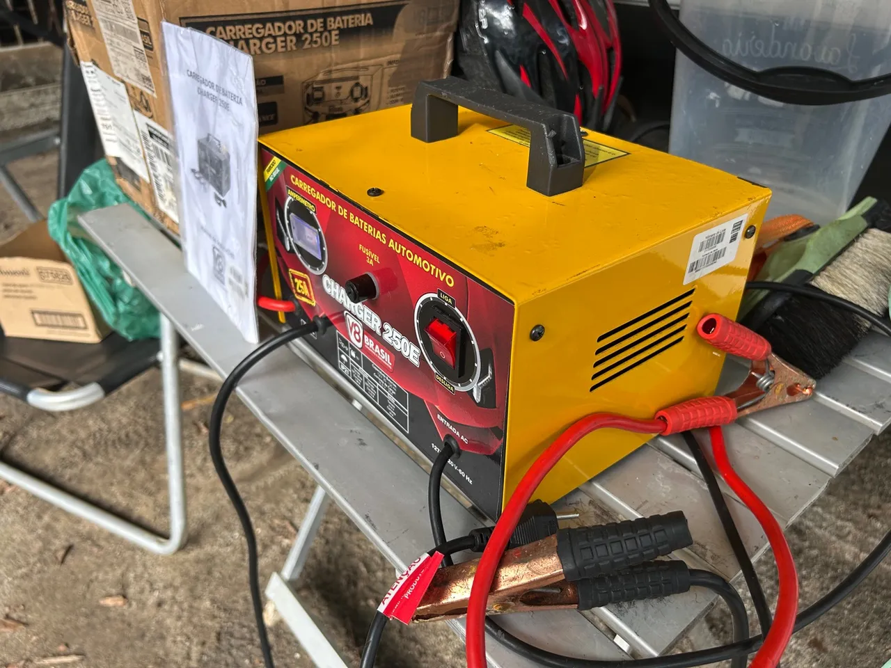 Carregador 25ah para bateria 12/24 volts