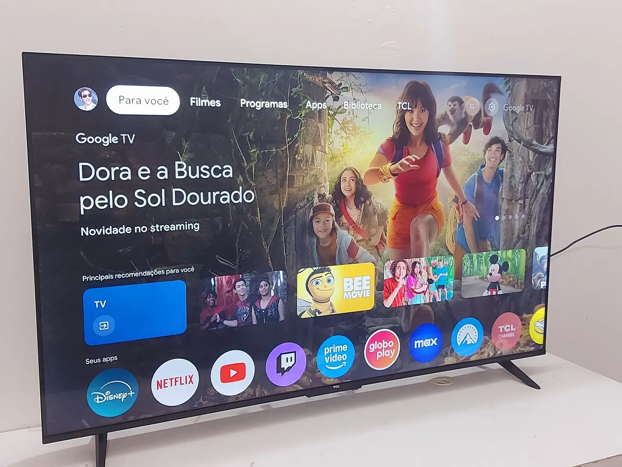 TV TCL 55 POLEGADAS 4K UHD - como nova pouco usada