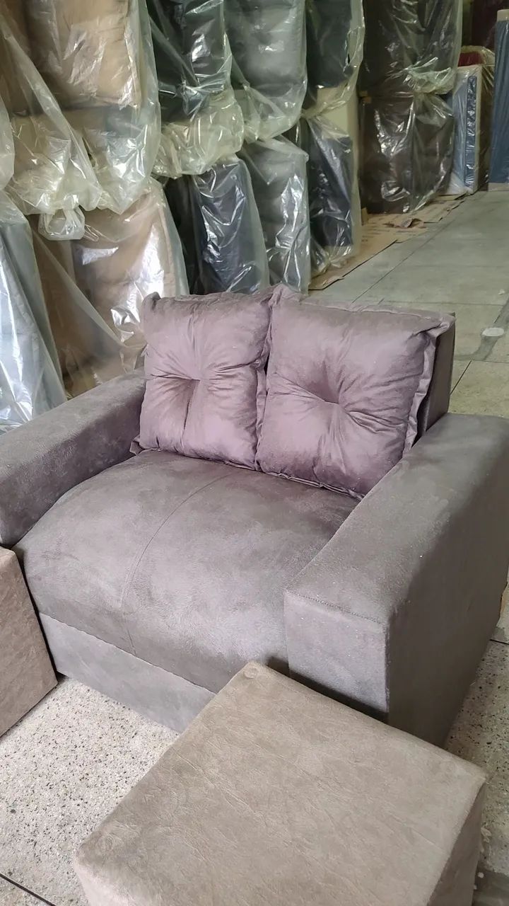 Sofá 2 lugares vermelho - Foto 5