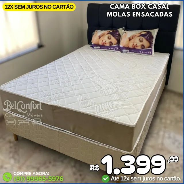 Cama Box Casal Molas Ensacadas Entrega Grátis 