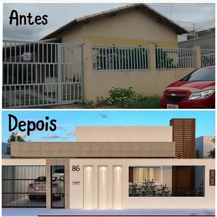 Casa reformada com design moderno