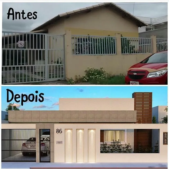 Casa reformada com design moderno