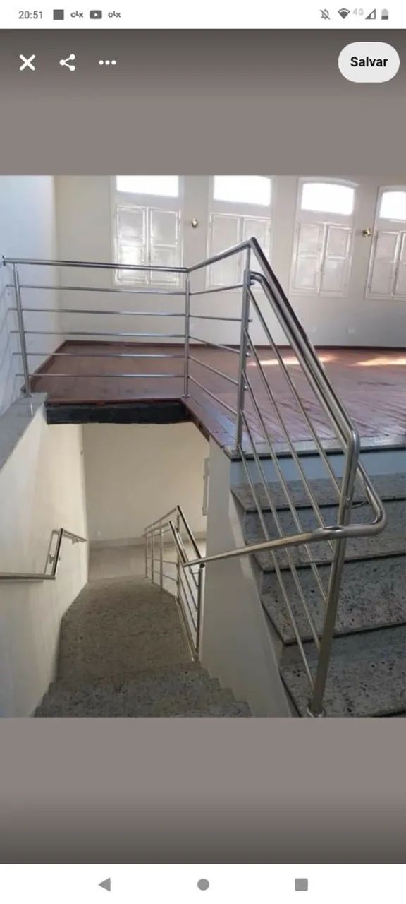 Corrimão de Escada em Aço Inox