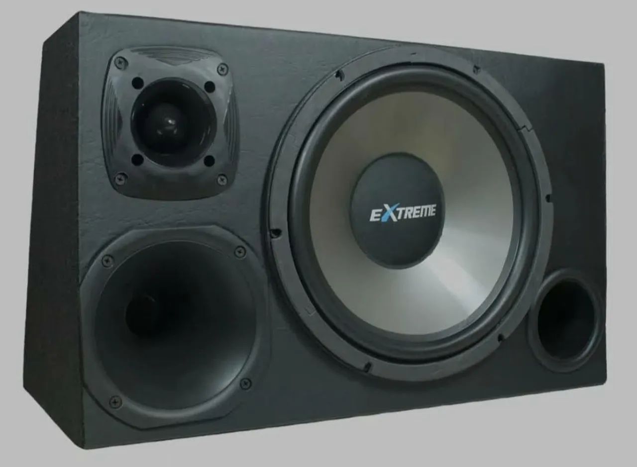 Caixa trio dutada 400w + tweeter+modulo+caixa de auto falante  - Foto 2