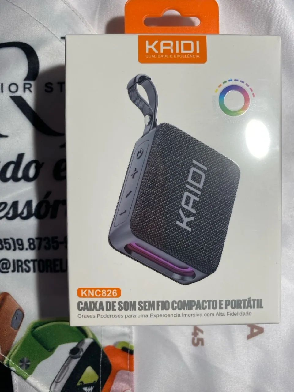 Caixa de Som Bluetooth Kaidi KNC826 - Som Compacto e Portátil