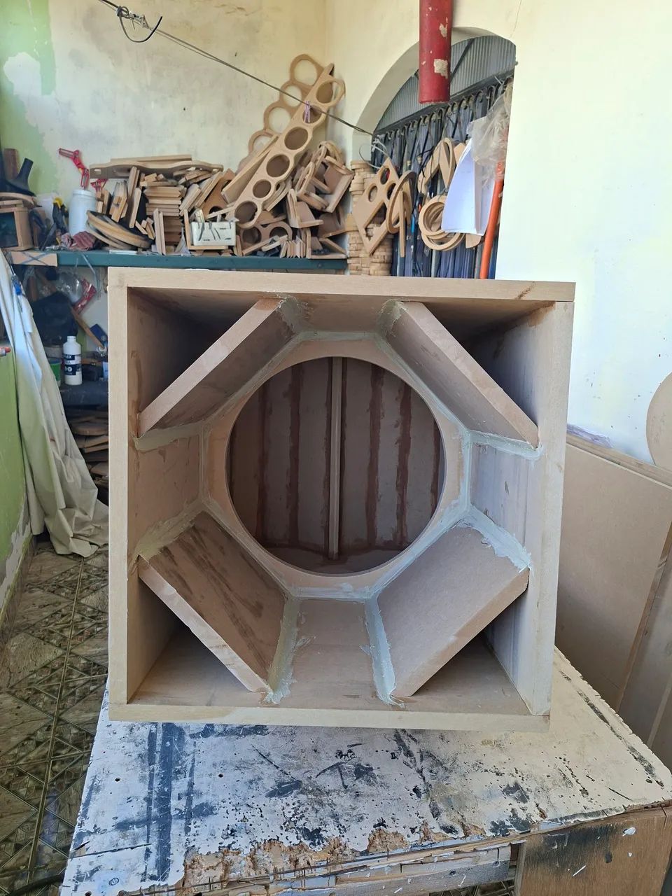 Caixa Euclides, invertida, grave 15", 70cm, mdf 18mm - Foto 6