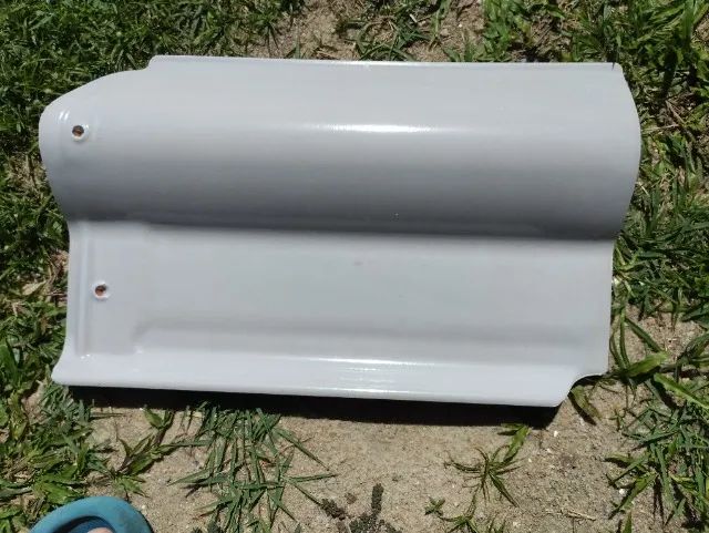 Telha esmaltada cinza, sem uso - Foto 2