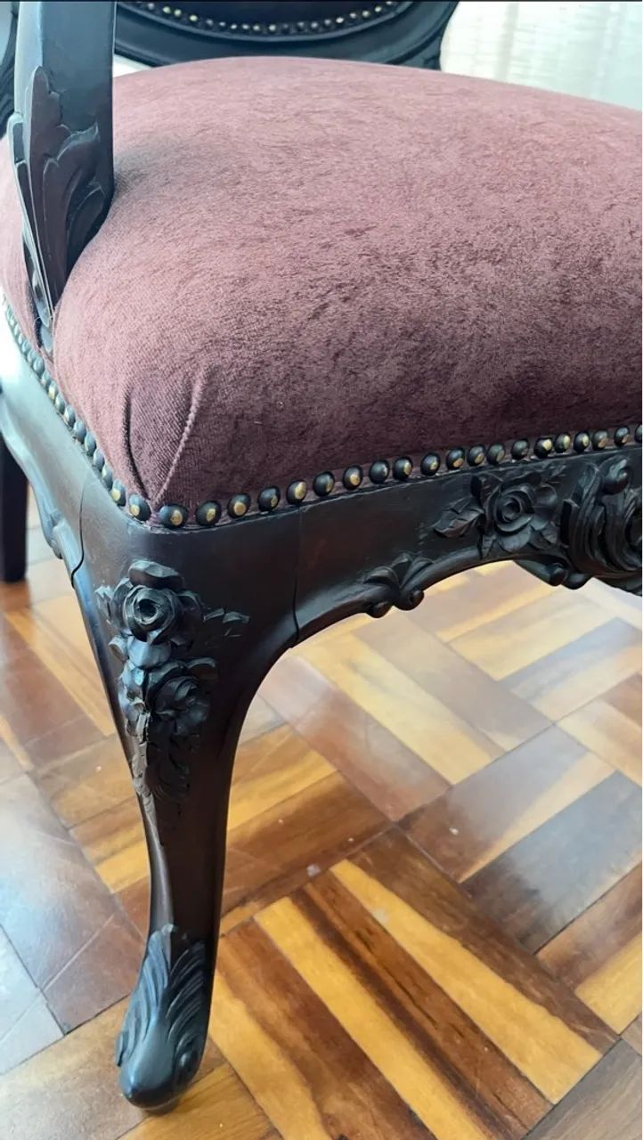 Poltrona Clássica Estilo Luís XV - Foto 5