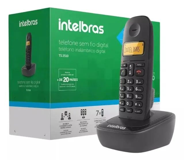 Aparelho Telefone Fixo Sem Fio Intelbras Ts 2510 - Novo - Lacrado Loja Coimbra 