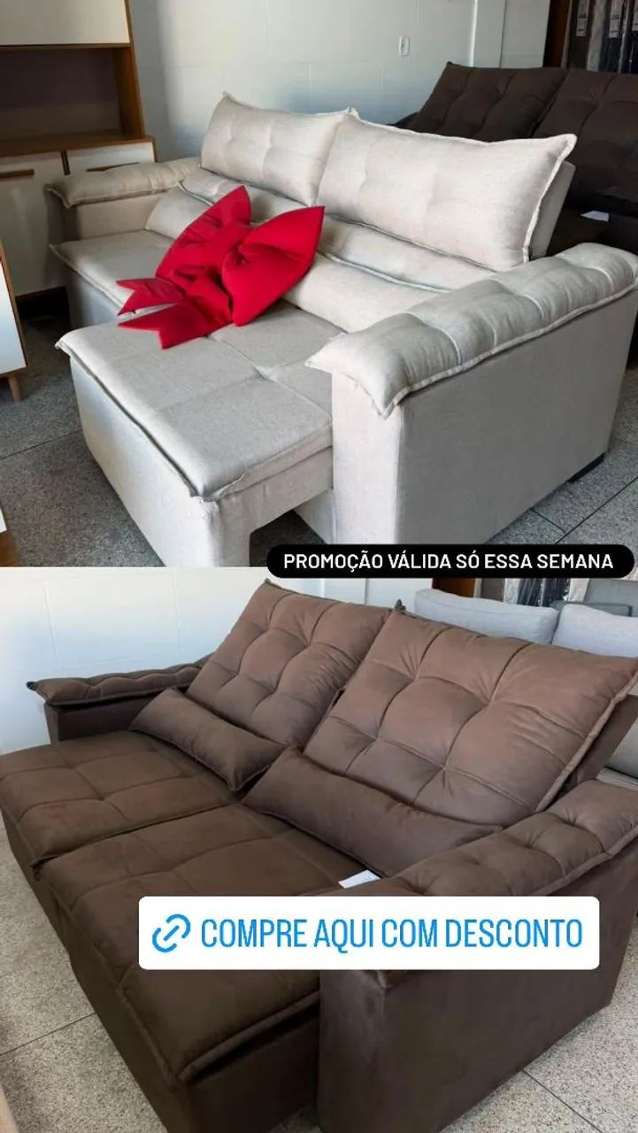 Sofá Retrátil e Reclinável Luxo Entrega Grátis  - Foto 2