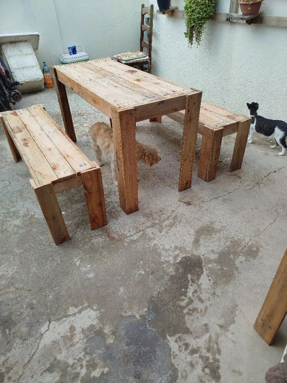 Mesa de palete com bancos  - Foto 5