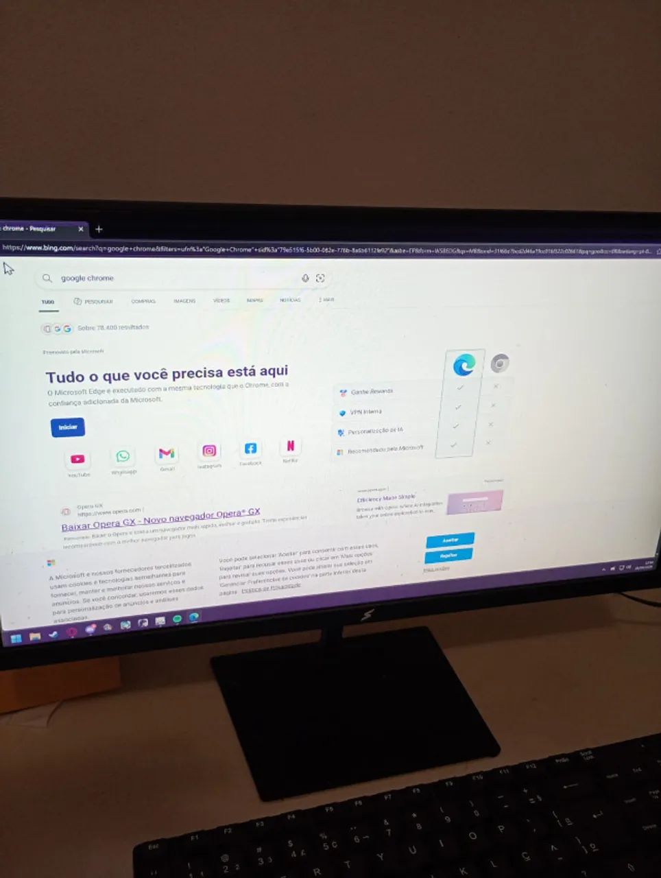Monitor Gamer 21,5 Pol Full HD 75Hz com avaria - Foto 3