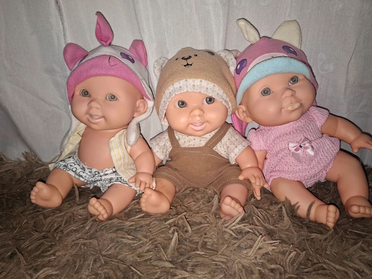 Kit 3 Bebês Expressões + Acessórios 