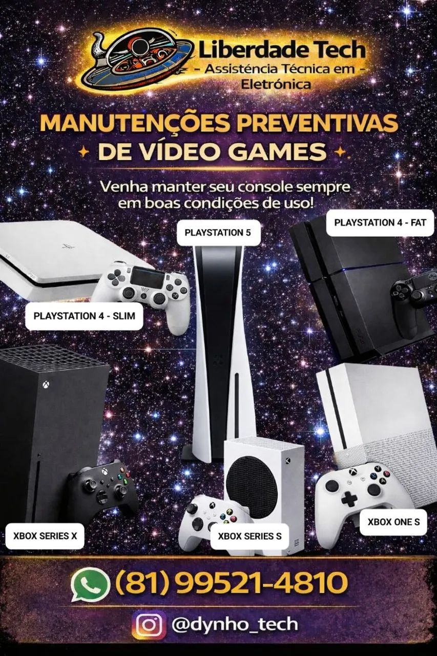MANUTENÇÕES PREVENTIVAS DE VÍDEO GAMES