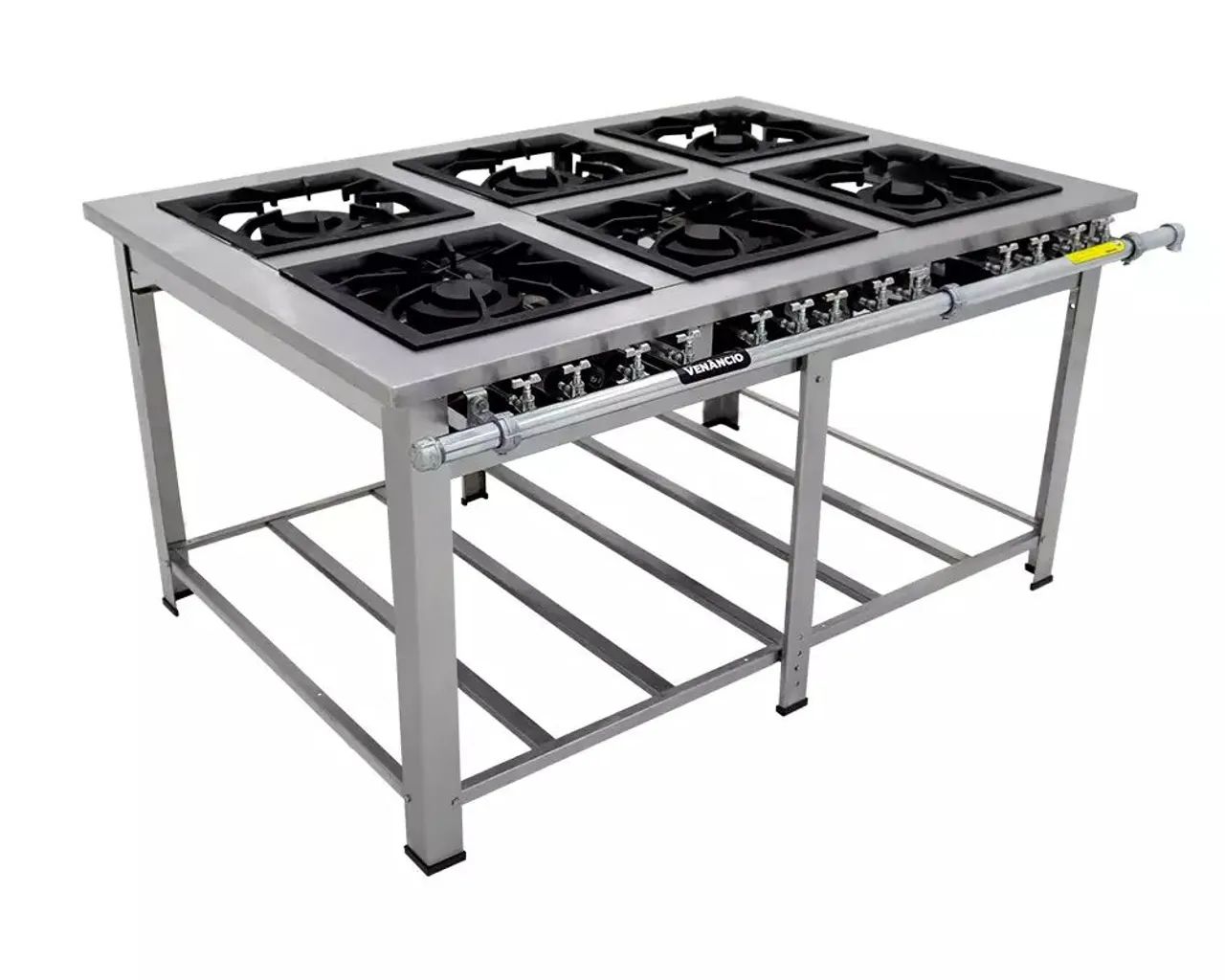Ac Fogão 6 bocas inox 6bocas duplas Venâncio 
