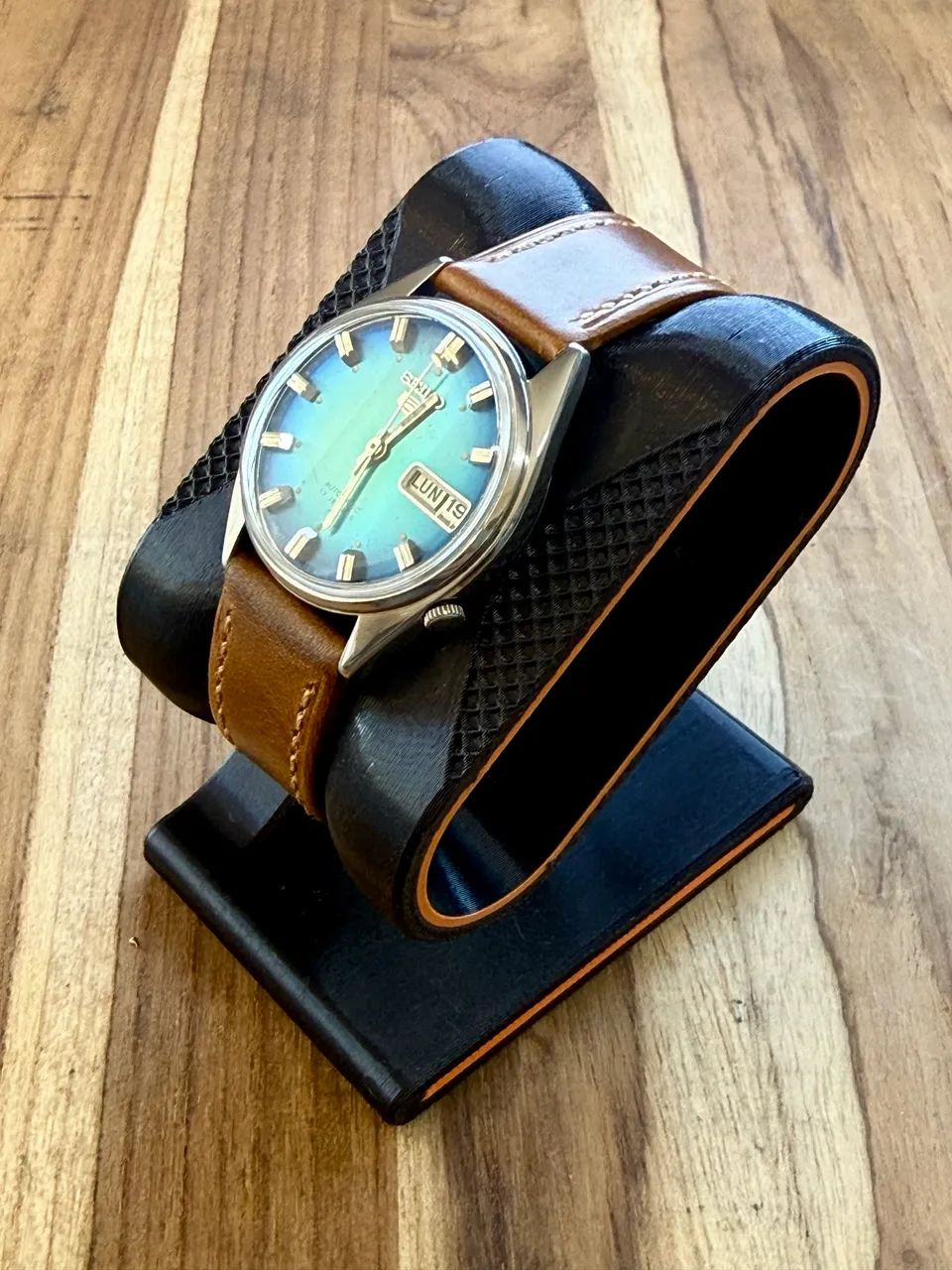 Relógio Seiko 5 Sunburst Dial - 1982 - 7009-876A - Foto 2