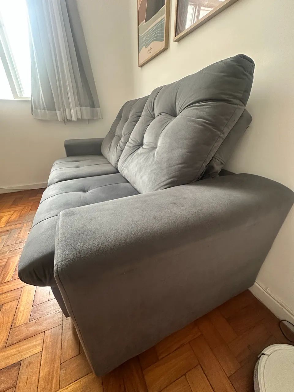 Sofá Cinza 3 lugares Retrátil e Reclinável  - Foto 5