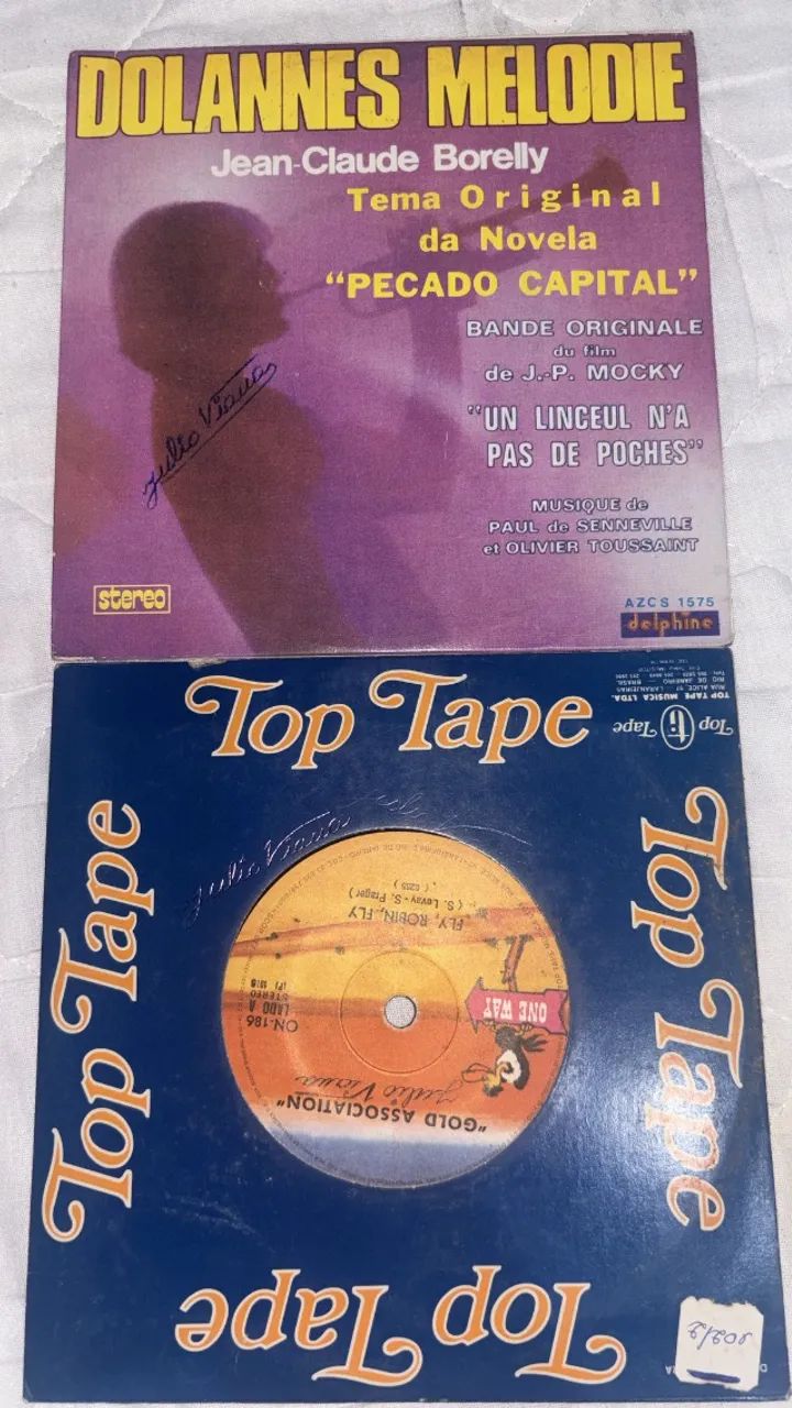 Kit 10 discos mini vinil clássicos 