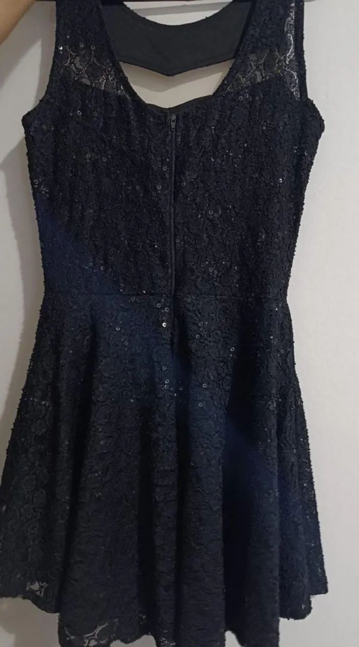 Vestido preto de renda - Foto 3