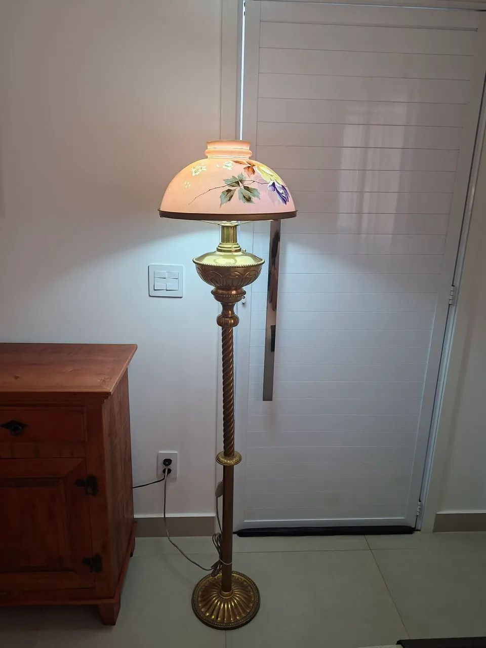 Abajur antigo em bronze  - Foto 2