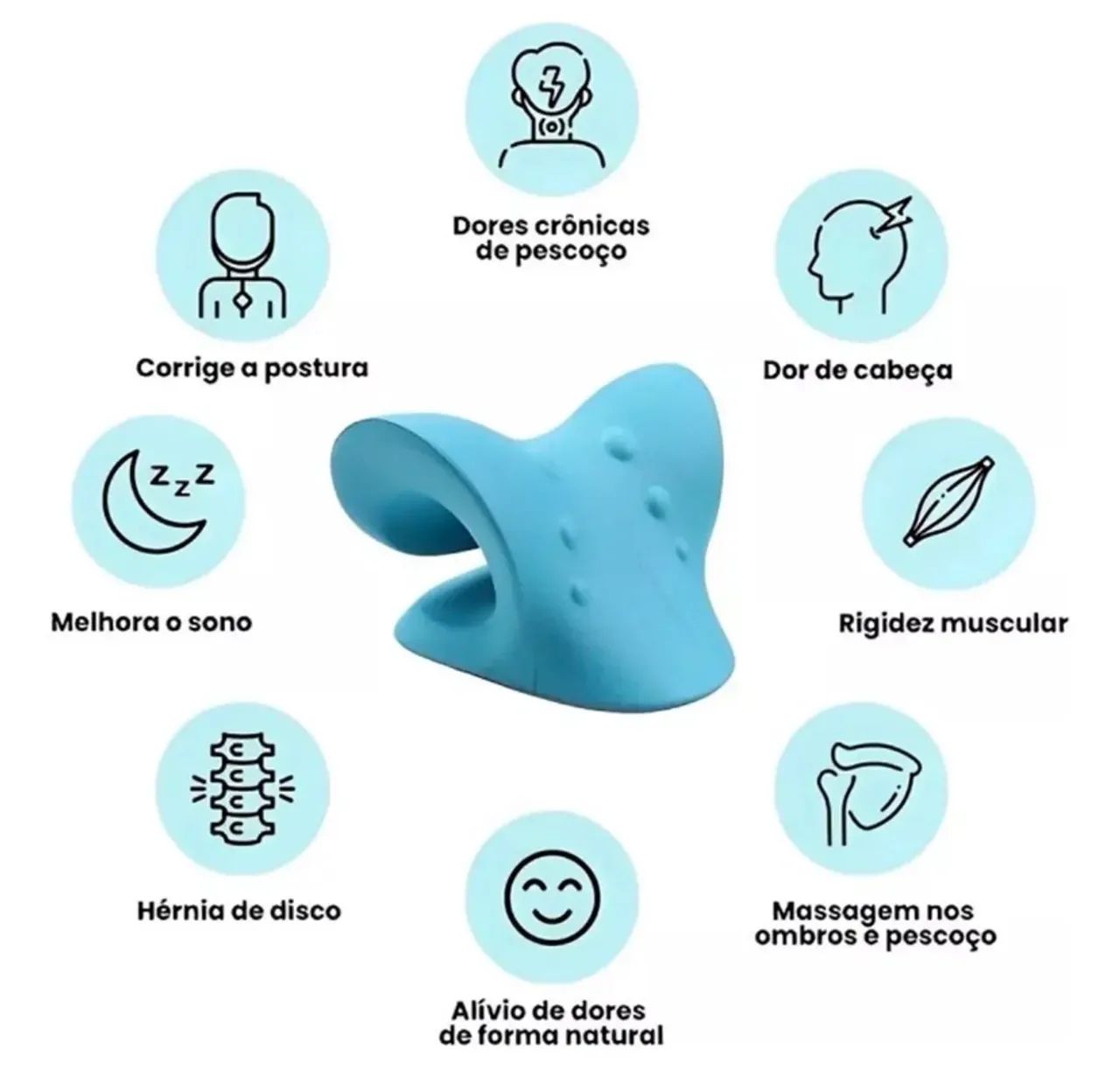 Dispositivo de tração cervical alongador de pescoço - Foto 3