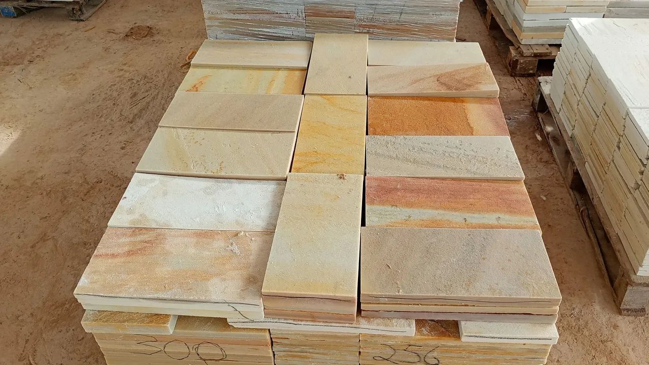 Pedras são Tomé mesclada amarelo 18x37 