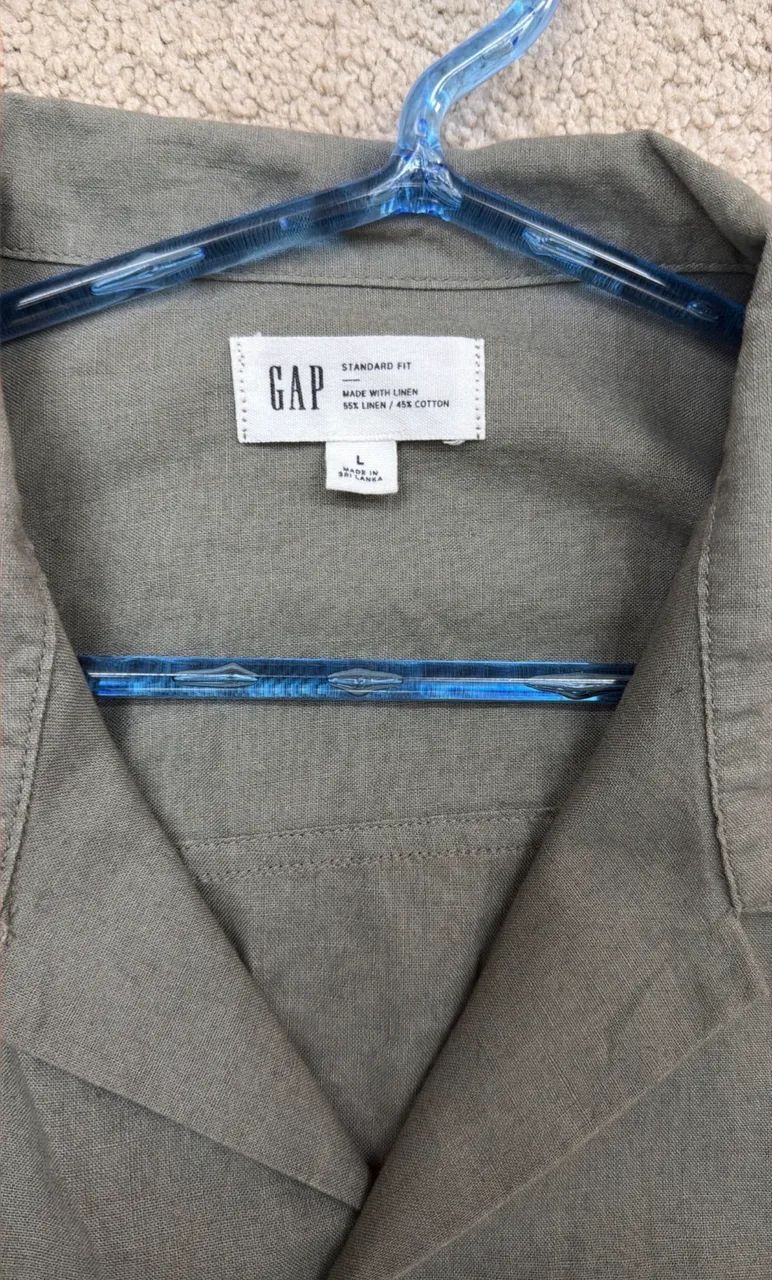 Camisa de Linho GAP gola cubana G - Foto 3