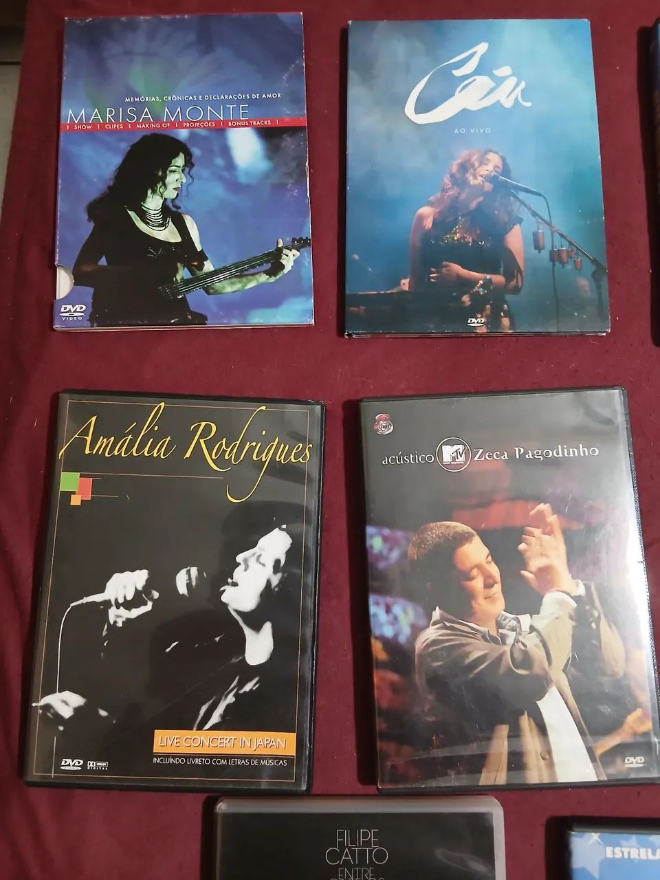 DVDs variados grades artista para colecionadores 8 peças em ótimo