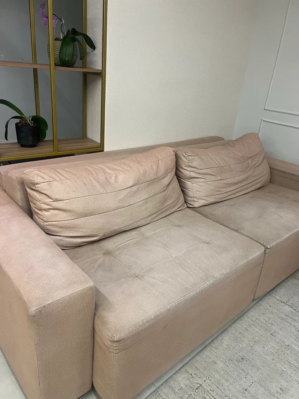 Sofá retrátil 4 lugares Marrom  - Foto 2