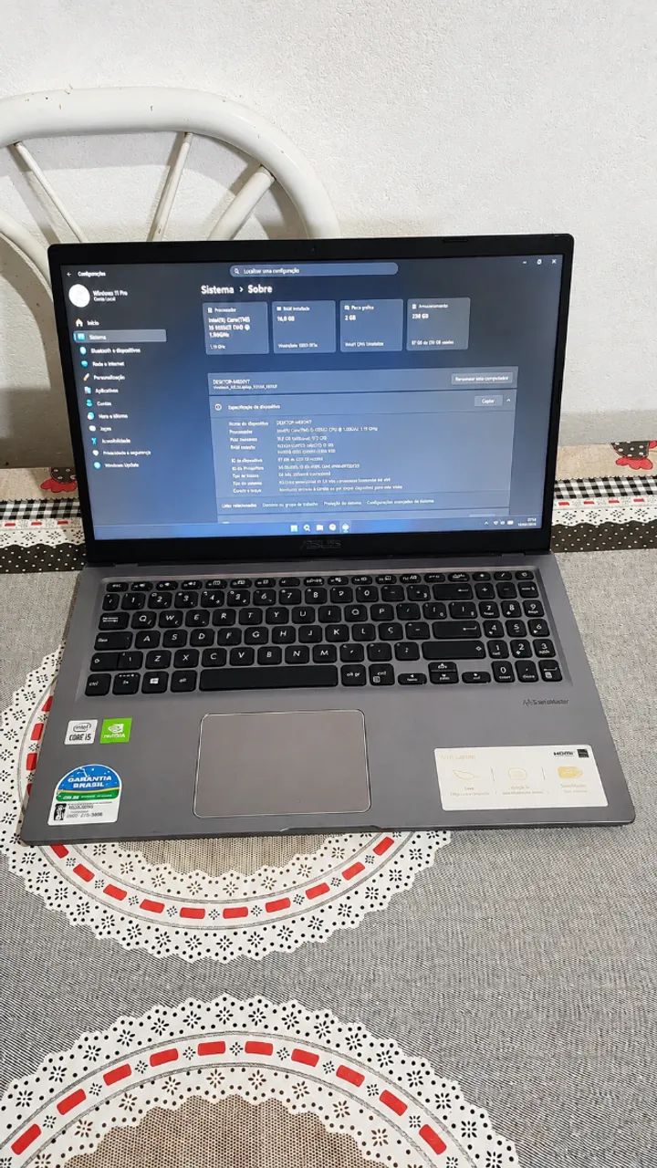 Notebook Asus Vivobook X515JA Core i5 com Placa de Video