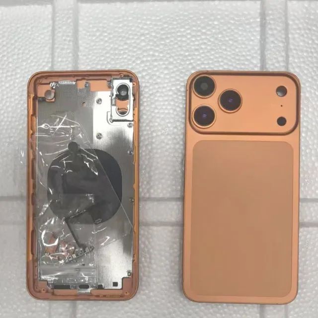 Carcaça para iPhone XS Max com visual de iPhone 17 Pro Max