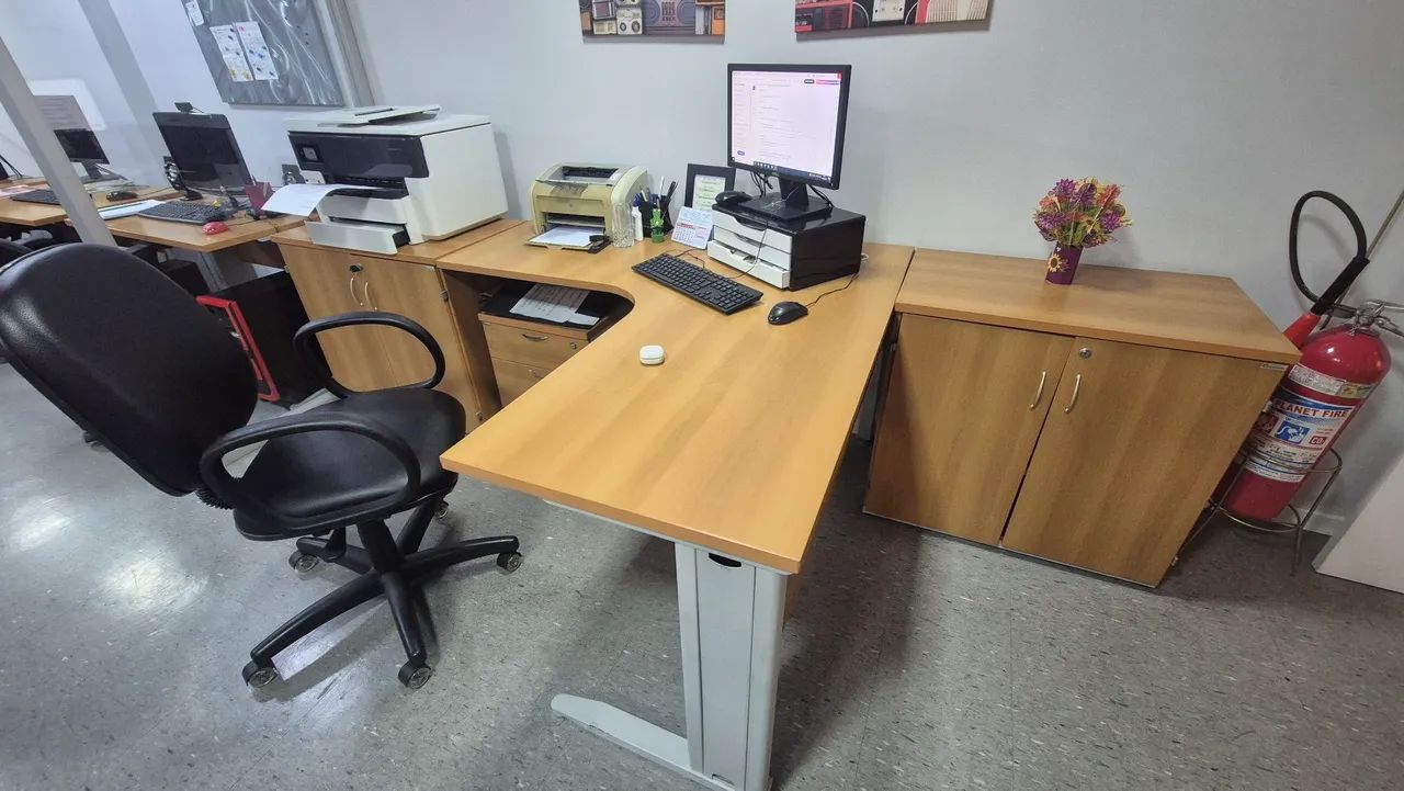 Mesas de escritório em L - Foto 4