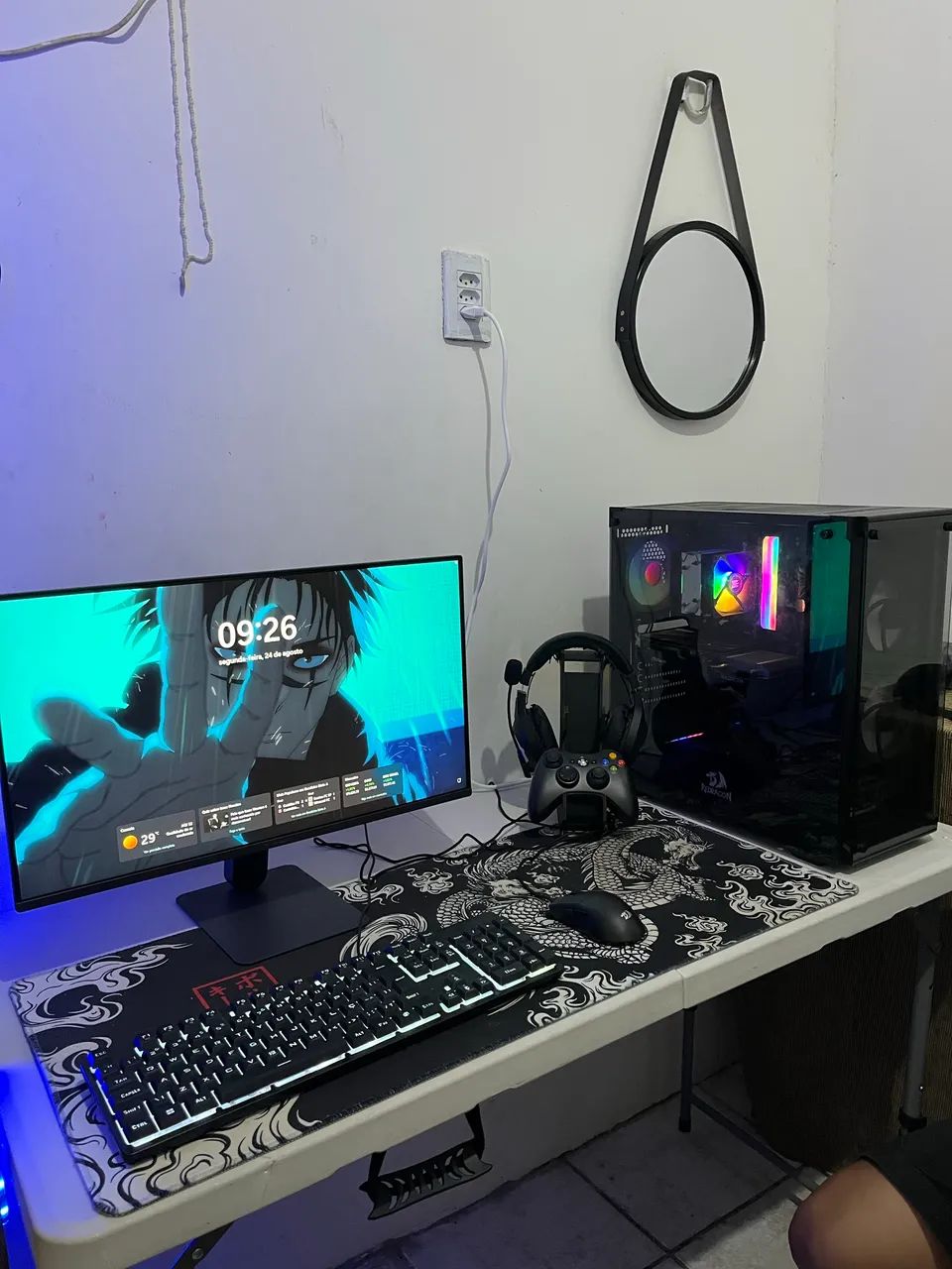 Pc gamer completo Redragon+Apoio de controles e Headset+Mousepad - Foto 3