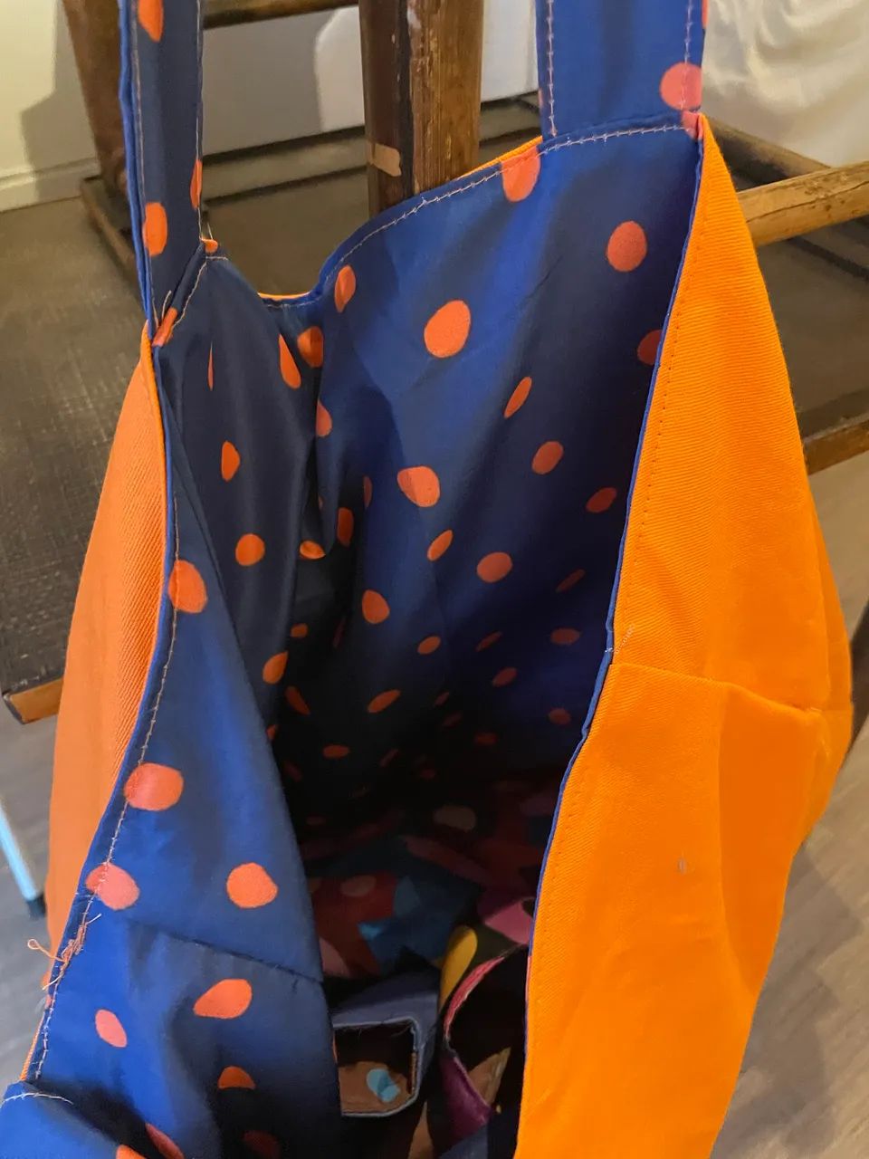 Ecobag Laranja e azul  - Foto 2