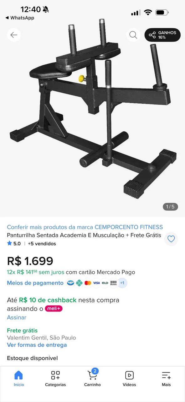 Panturrilha sentada - Foto 2