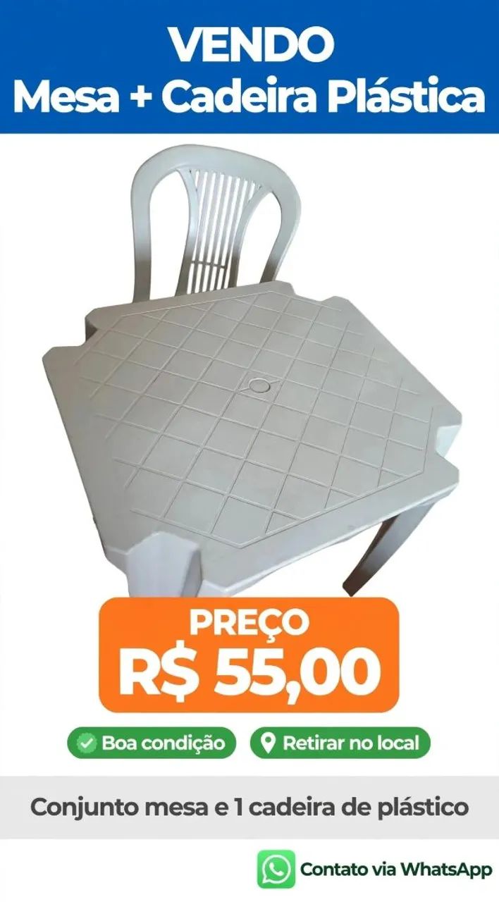 Vendo mesa com 1 cadeira 
