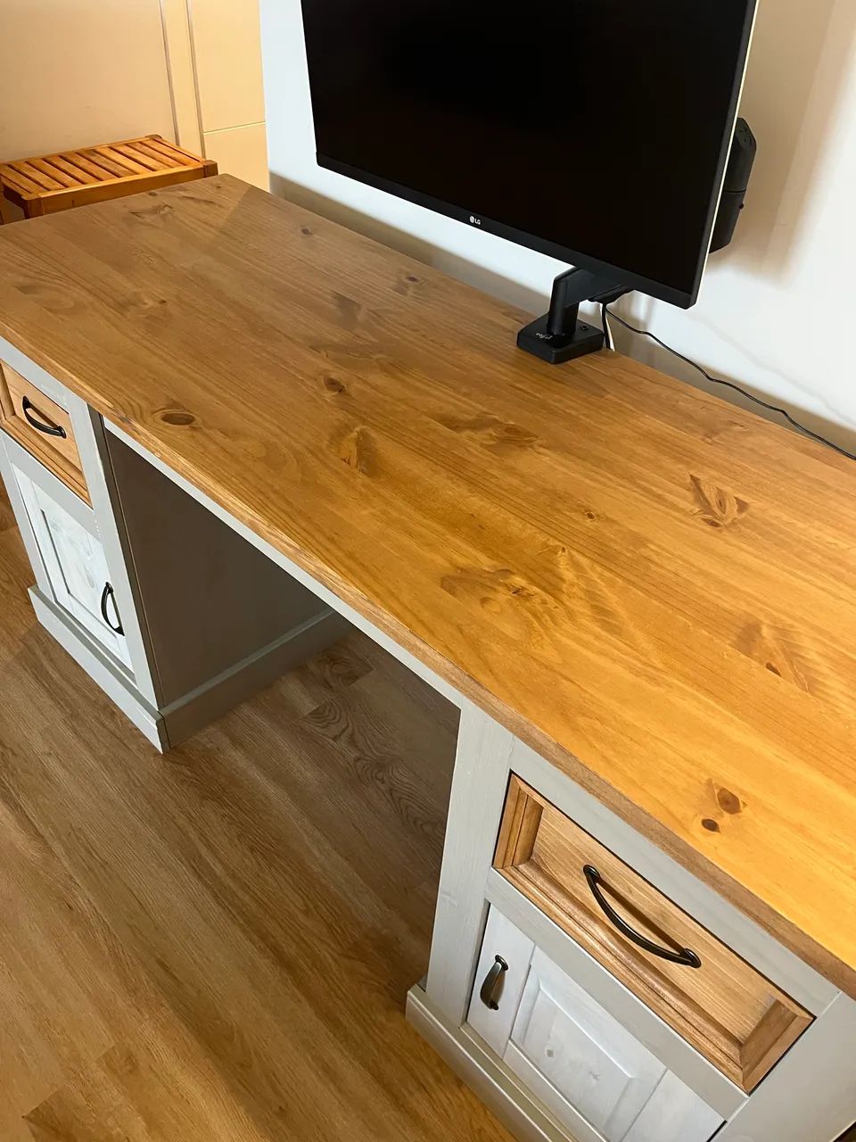 Mesa escrivaninha madeira maciça  - Foto 2