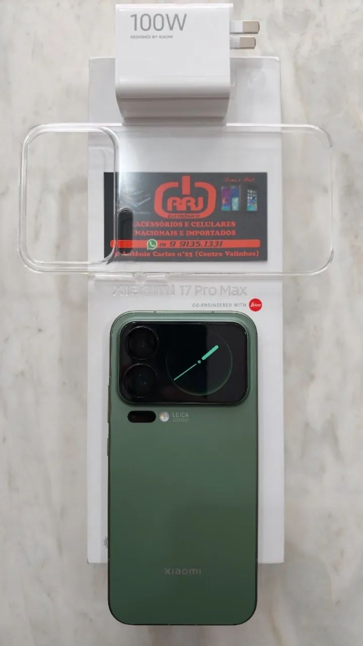 【ファーリザル】XIAOMI 17 Pro Max 12GB/512GBグリーン Smartphone Xiaomi 17 Pro Max 512GB 12GB RAM Dual SIM Tela 6.9