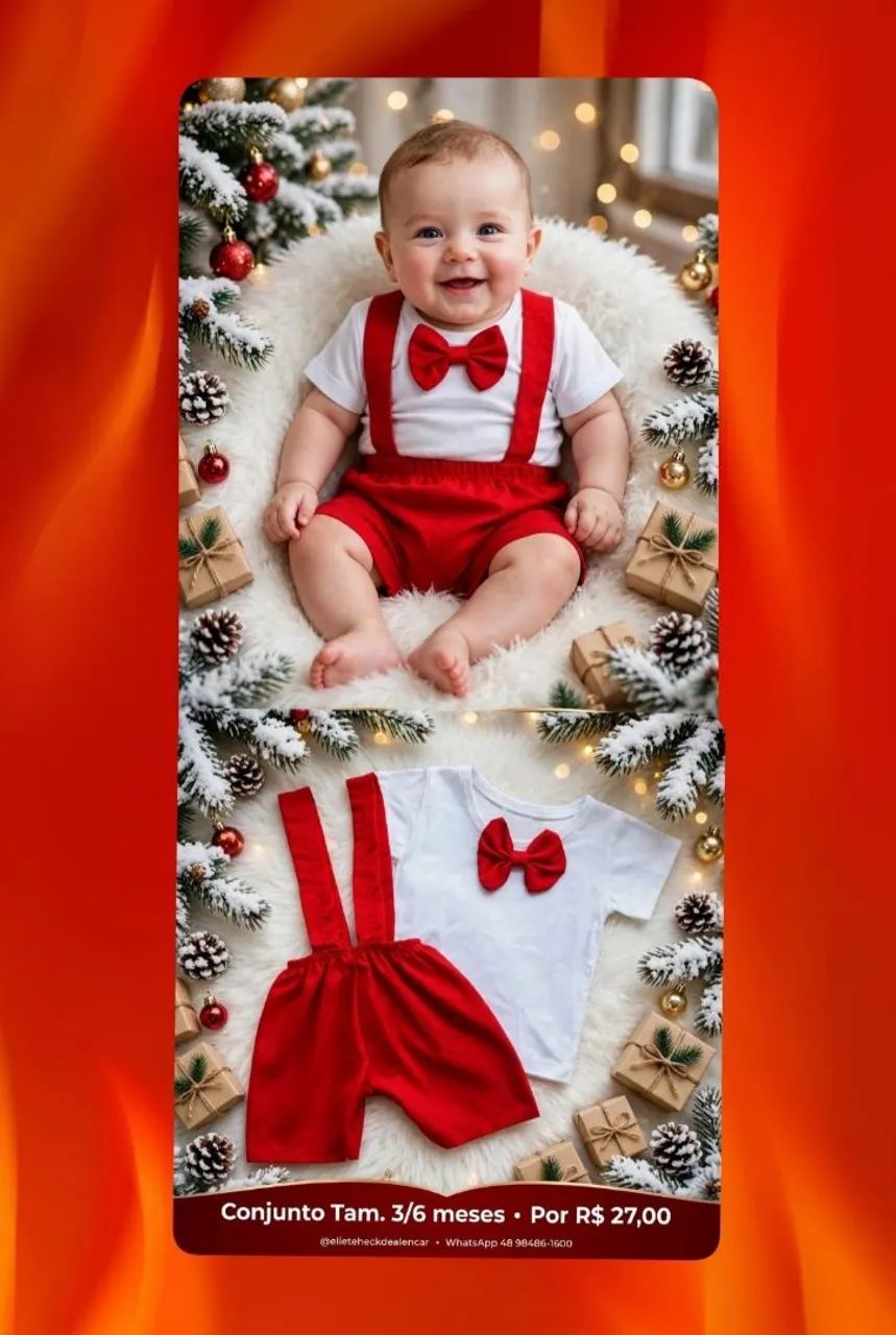Roupas infantis e bebê de natal  - Foto 2