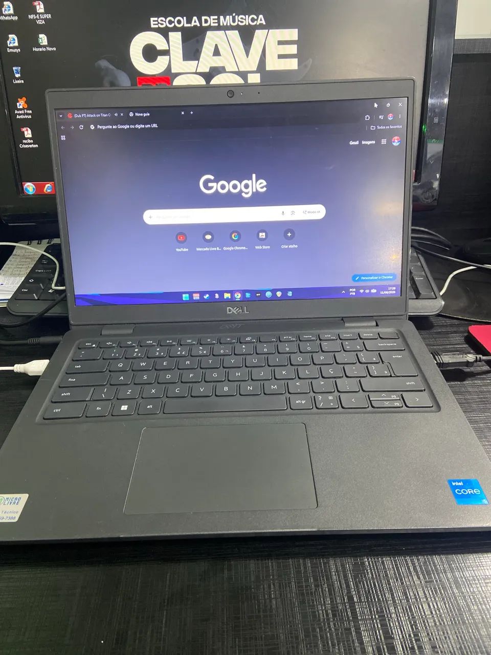 Notebook Dell com I5 11° geração com 16 de RAM 