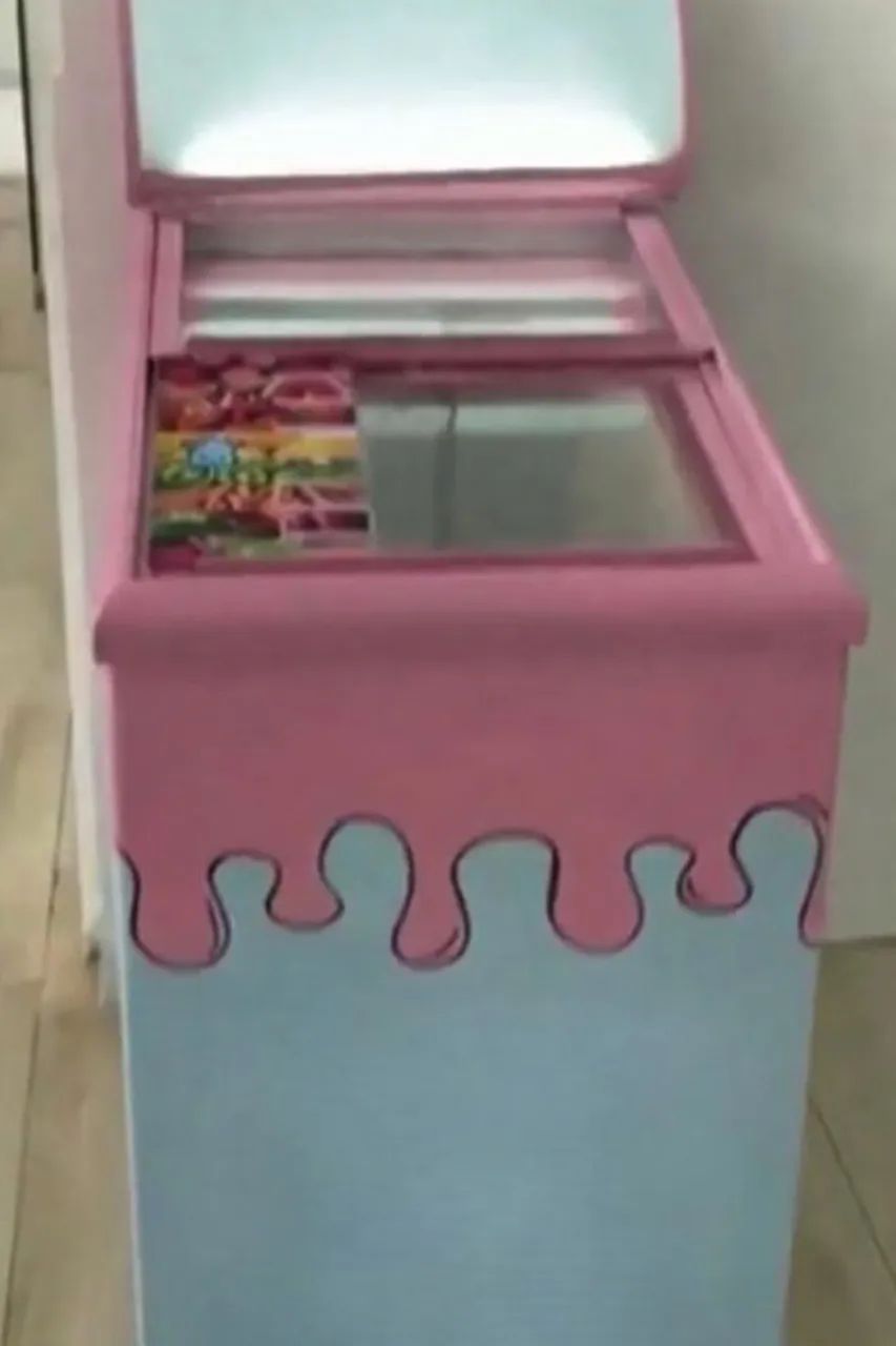 Freezer porta de vidro 