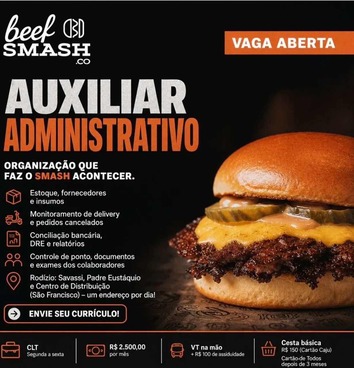 Aux Administrativo Beef Smash
