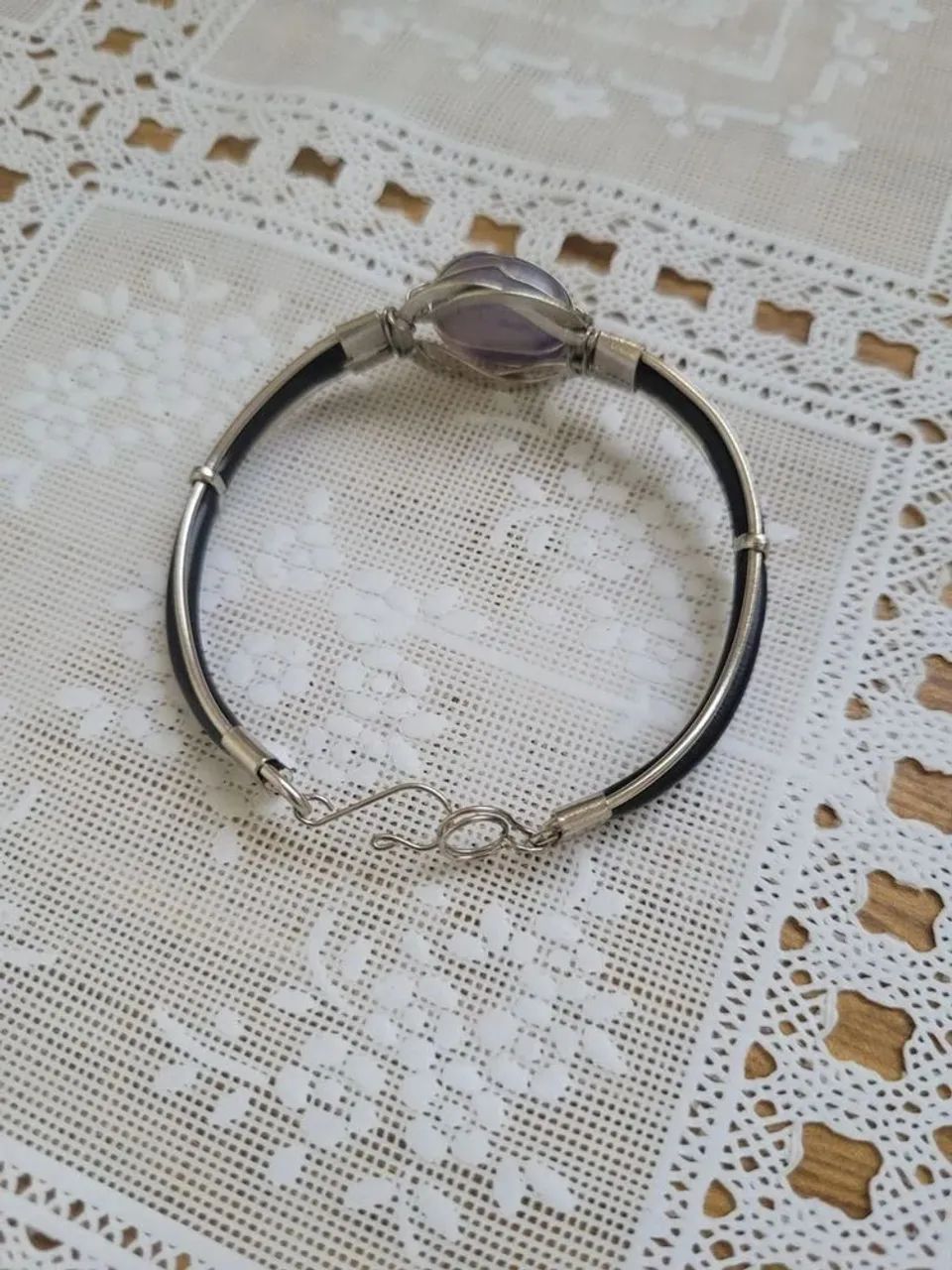 pulseira courino ametista pedra natural - Foto 4