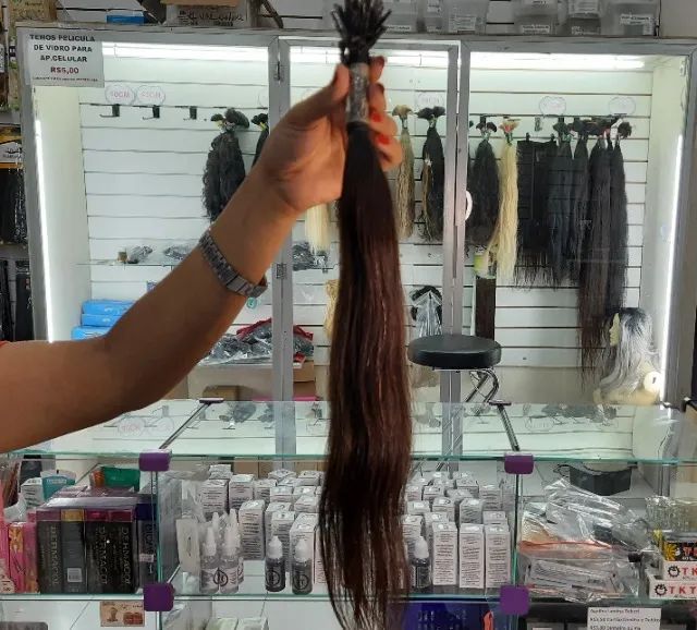 Cabelo H50cm 50g 6,50 Cast, Liso C/queratina - Foto 2
