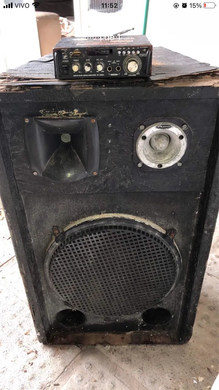 Som + amplificador bluetooth 
