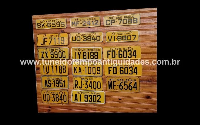 Placas Amarelas Antigas - Foto 3