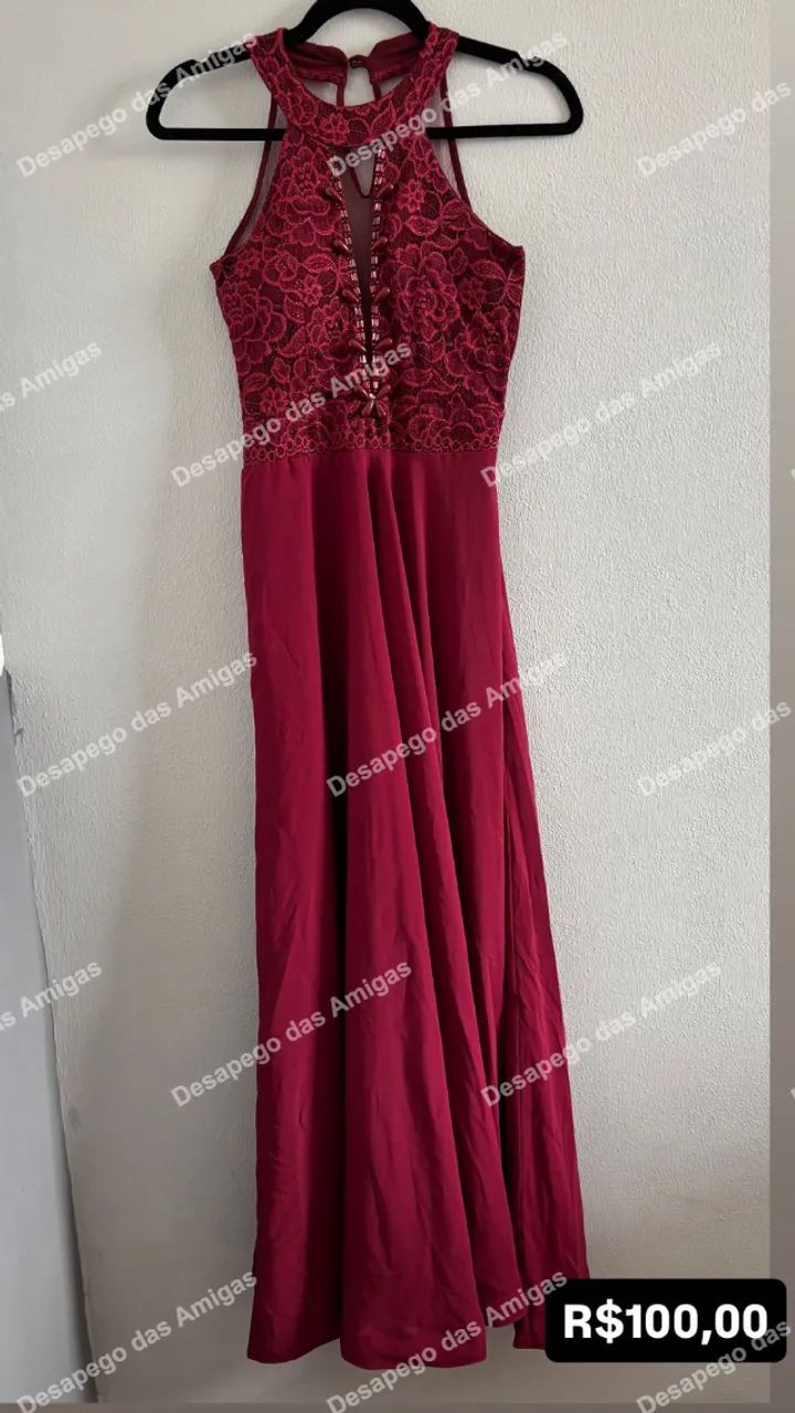 Vestido Marsala Vermelho Vinho
