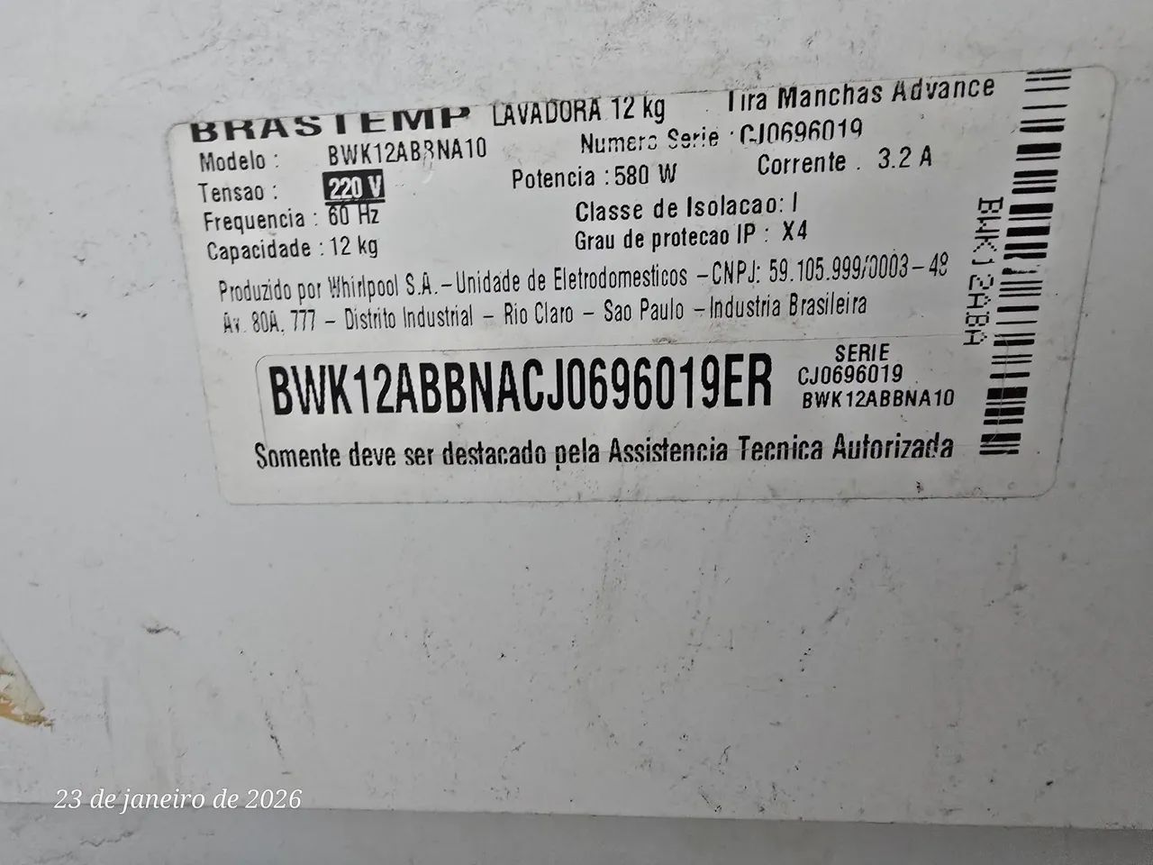 Maquina lavar brastemp  12kl com defeito  - Foto 4
