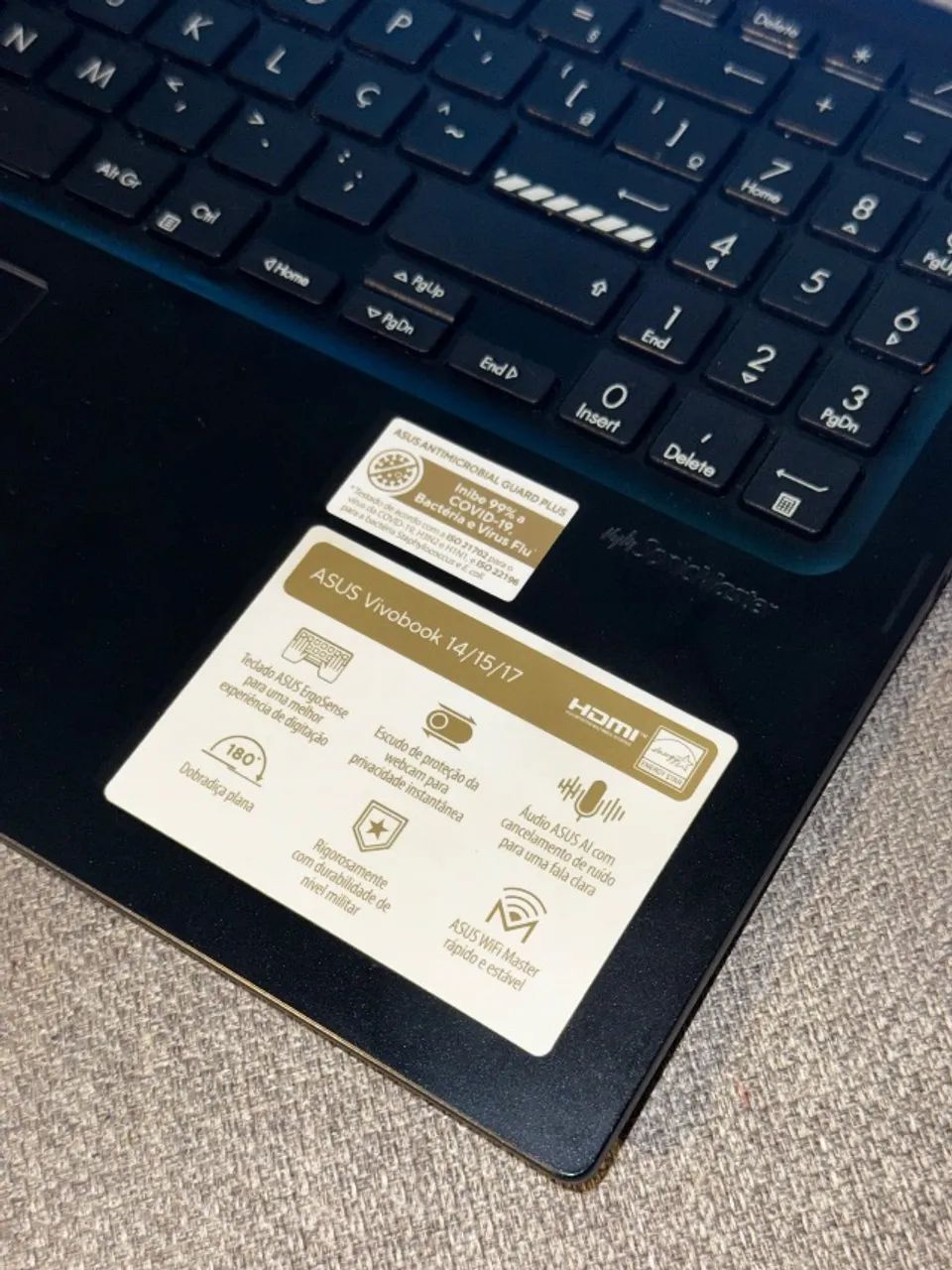 ASUS Vivobook 15 i5 8GB SSD 512GB Tela 15.6? Muito Novo