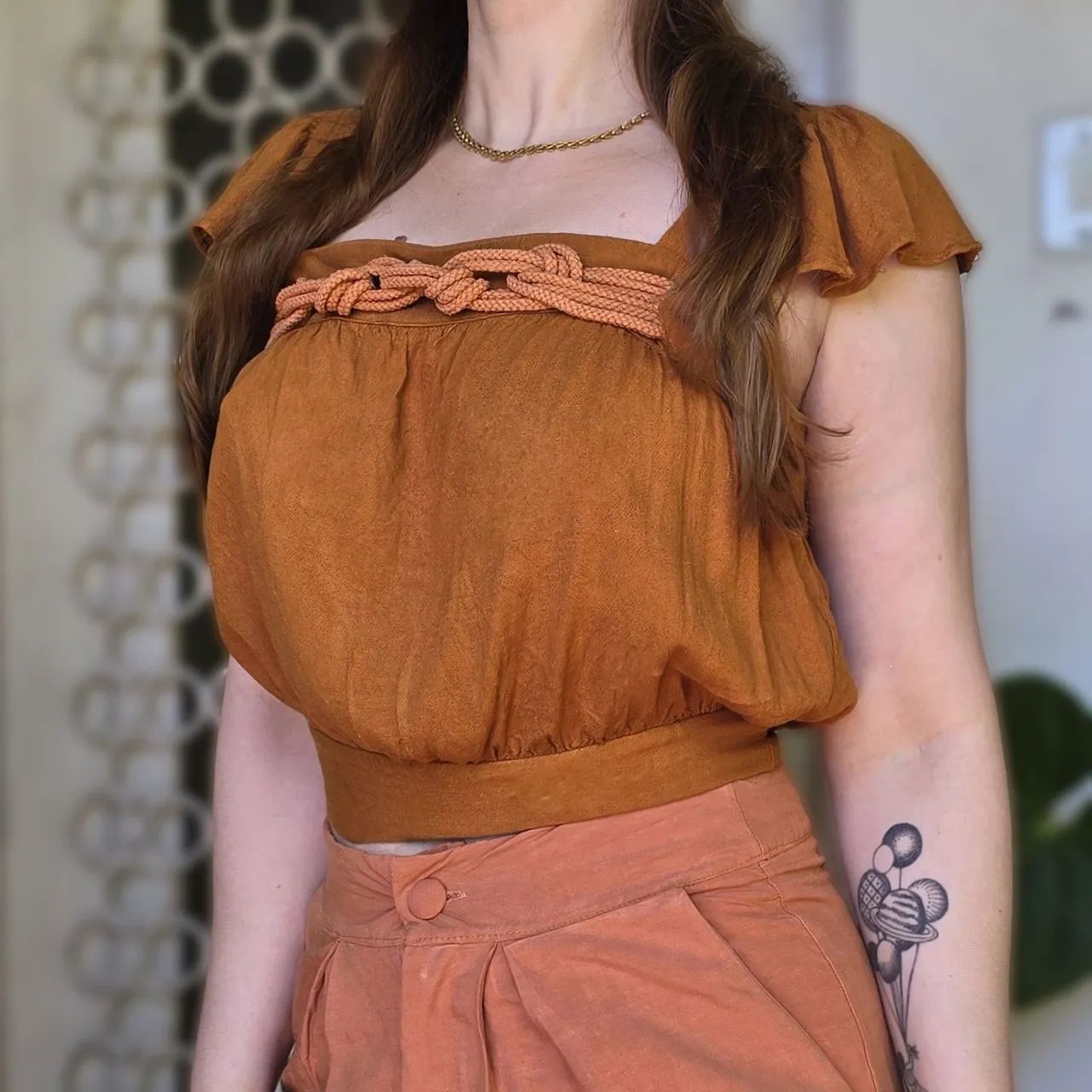Cropped viscose terracota - Foto 2